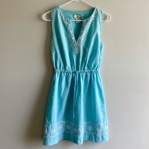 NWT Vineyard Vines linen embroidered dress - XXS